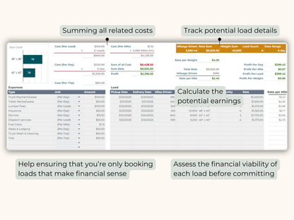 Trucking Spreadsheet