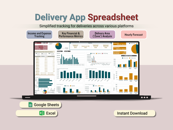 Delivery App Spreadsheet